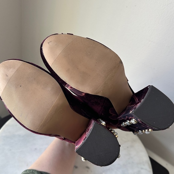 STEVE MADDEN Velvet Rhinestone Floral Heeled Boots size 7.5 - Picture 8 of 11